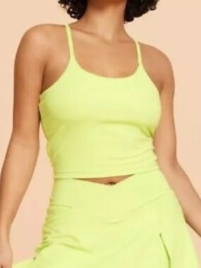 Blogilates limeade Strappy tank NWT h